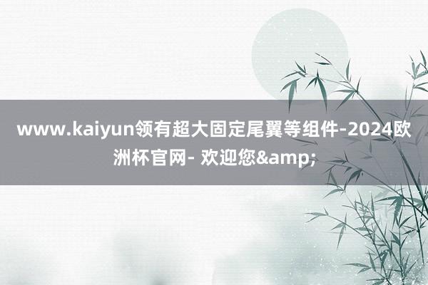 www.kaiyun领有超大固定尾翼等组件-2024欧洲杯官网- 欢迎您&